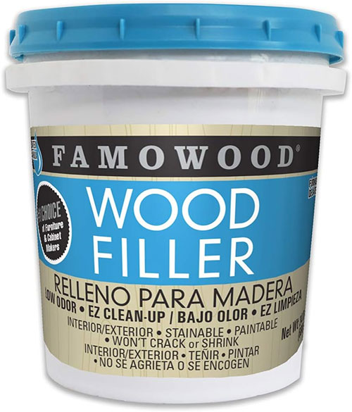 FamoWood Latex Wood Filler – White, Pint