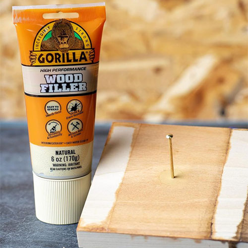 Gorilla All Purpose Wood Filler, 6oz Tube, Natural (Pack of 1)